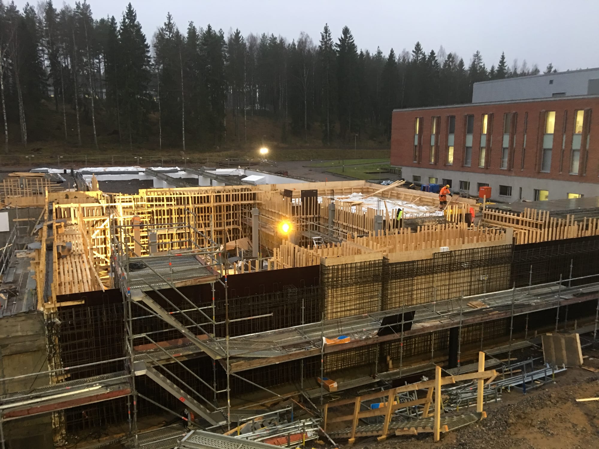Lohjan sairaala — rakennusvaihe